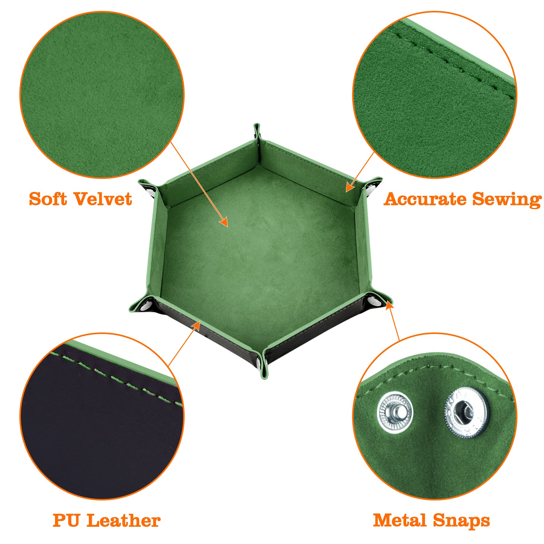 SIQUK dice tray PU leather exterior is durable and easy to clean