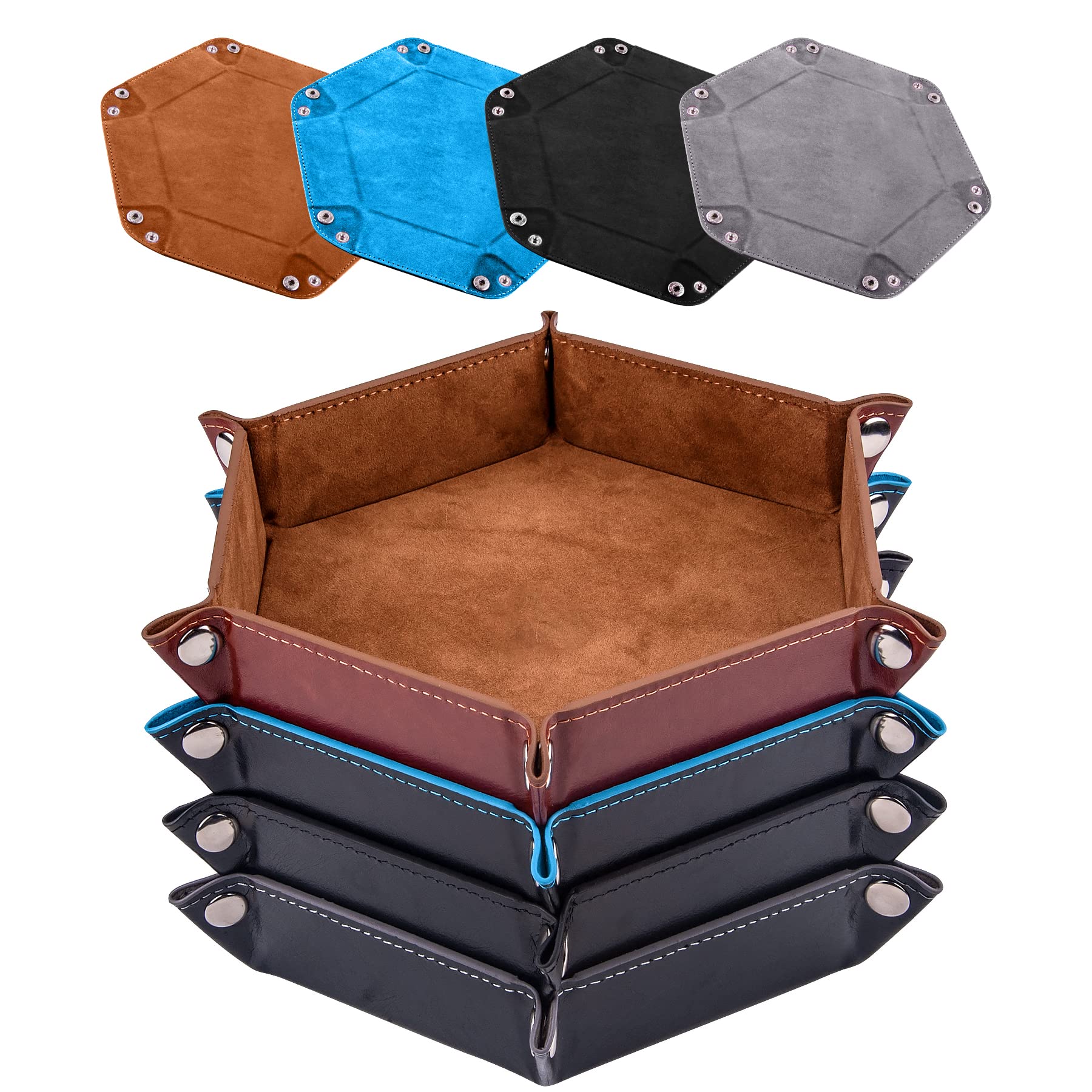 SIQUK dice tray Camel color, folded for portable use and quick setup.