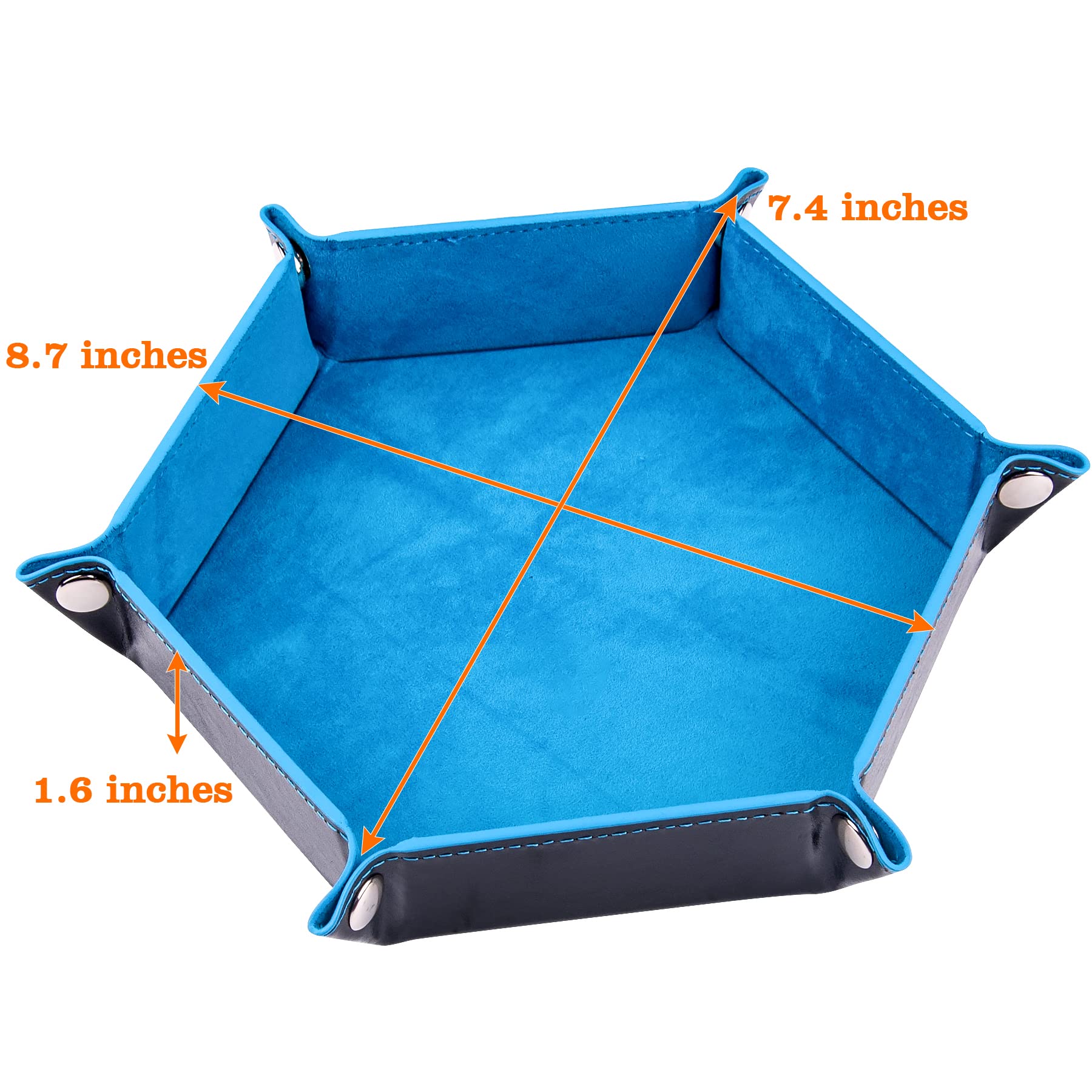 SIQUK dice tray Sky Blue color, folded neatly for travel sessions.
