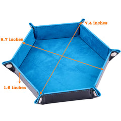 SIQUK dice tray Sky Blue color, folded neatly for travel sessions.