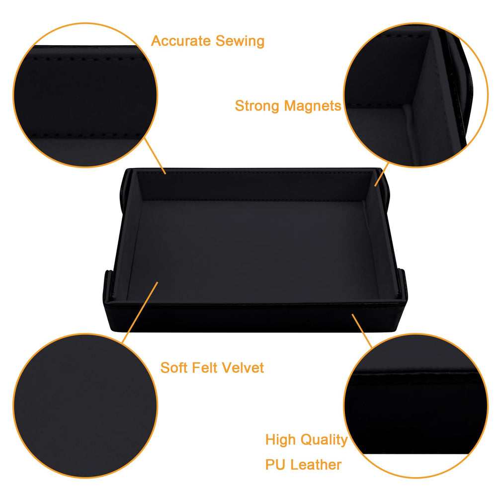 SIQUK dice tray velvet interior protects dice during play.