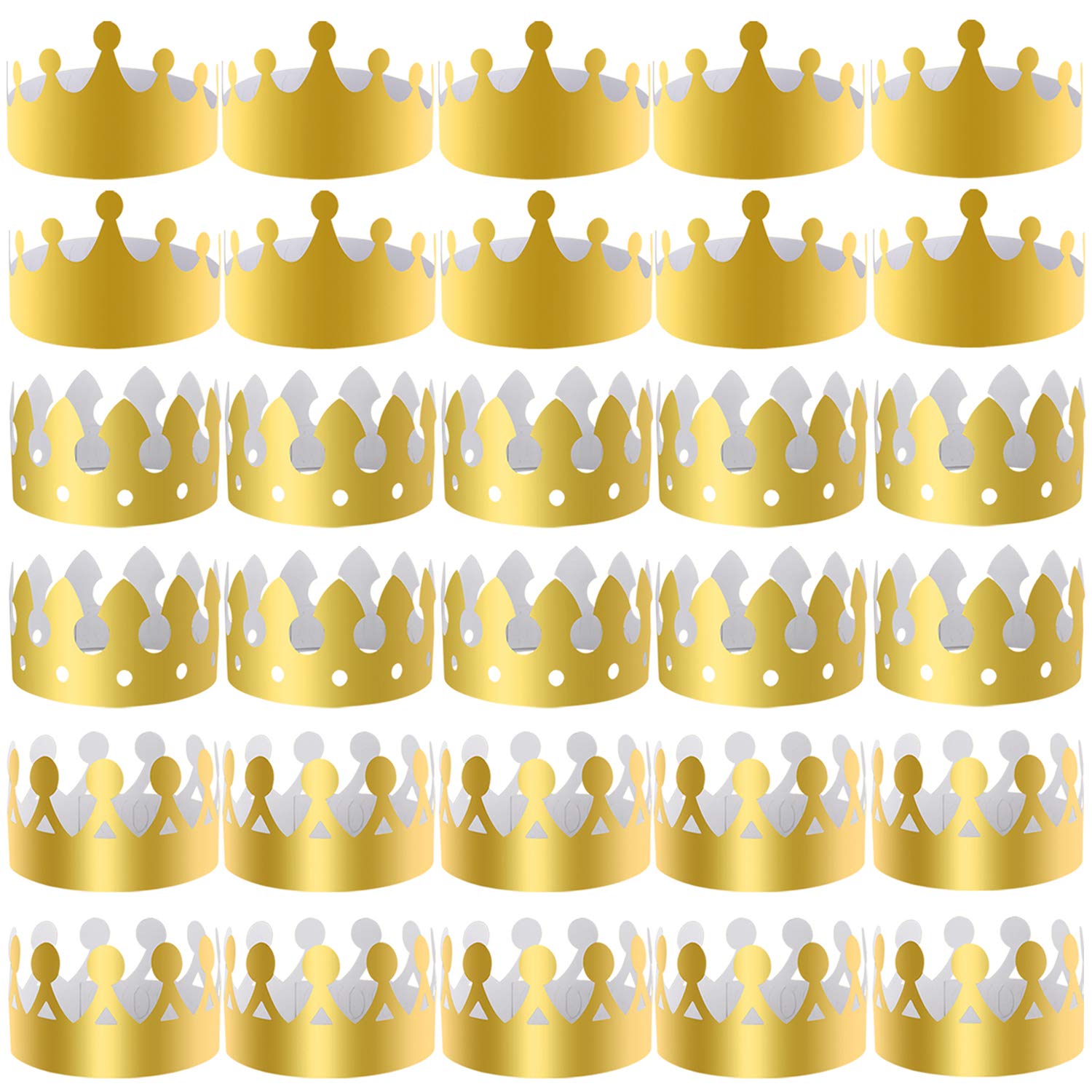 SIQUK golden paper crowns packaging for festive celebrations and easy gifting.