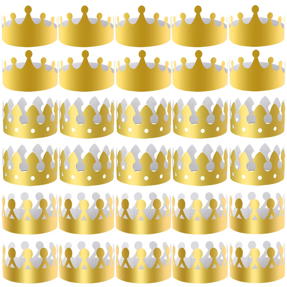SIQUK golden paper crowns packaging for festive celebrations and easy gifting.