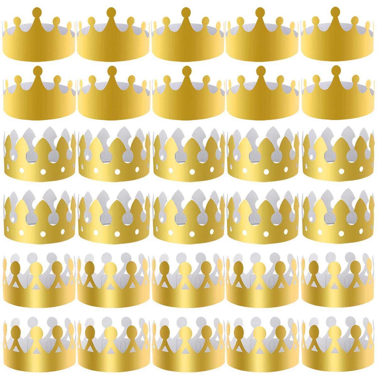 SIQUK golden paper crowns packaging for festive celebrations and easy gifting.