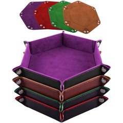 SIQUK hexagon dice tray in violet keeps dice organized for DND sessions