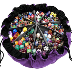 SIQUK large dice bag with drawstring open top for fast access to dice