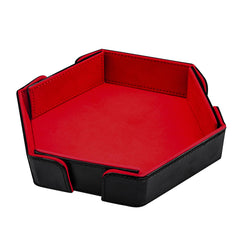 SIQUK magnetic folding dice tray hexagon red, compact and secure during play