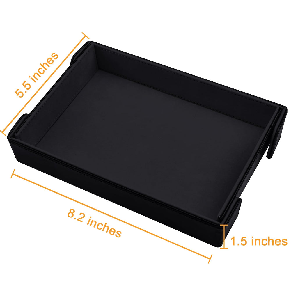 SIQUK magnetic folding dice tray in black, open for a spacious rolling area.