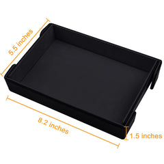 SIQUK magnetic folding dice tray in black, open for a spacious rolling area.