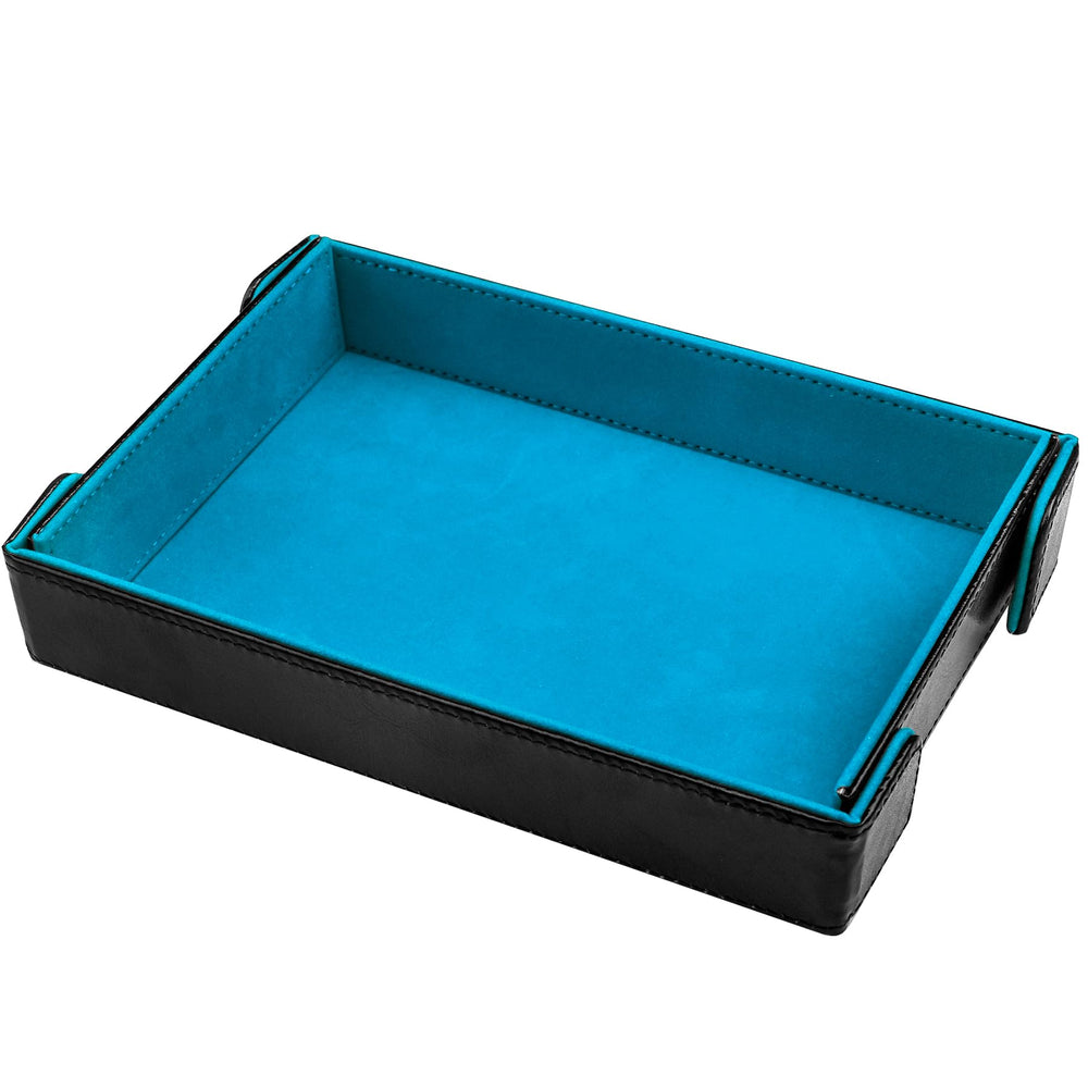 SIQUK magnetic folding dice tray—closed, portable for travel.