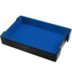 SIQUK magnetic folding dice tray in royal blue for quiet, quick setup during games