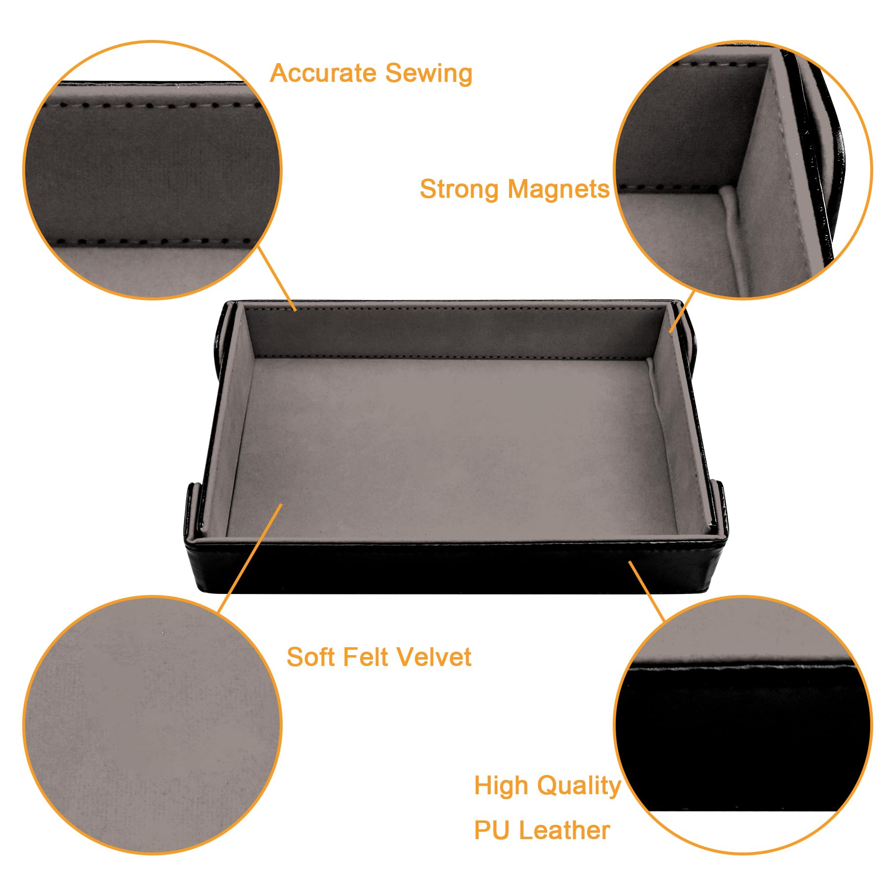 SIQUK PU leather exterior with velvet interior provides protection and easy cleaning.