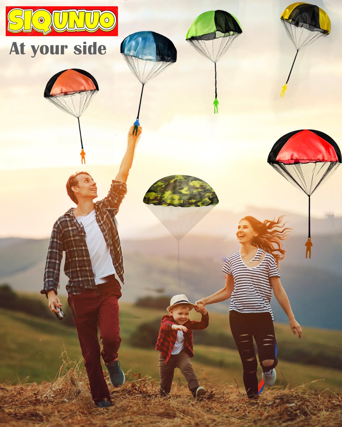 SIQUNUO parachute toy with a tangle-free design for smooth throws.