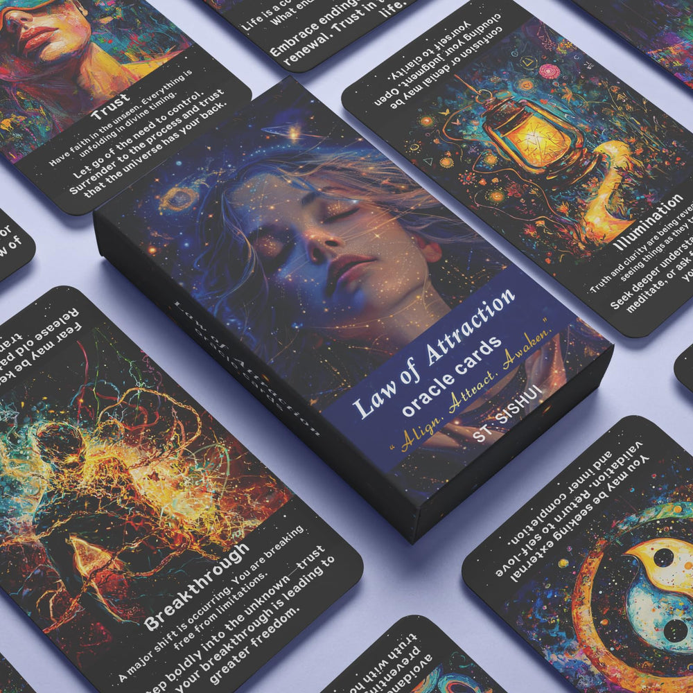 sishui Law of Attraction Belief suit card with purple accent supports belief shifts