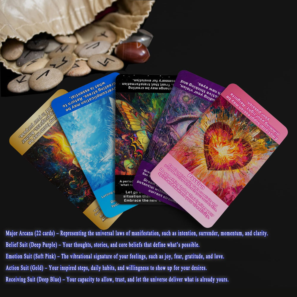 sishui Law of Attraction Emotion suit card in pink tones captures present feelings