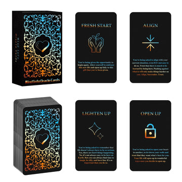 Sishui Mind Info Cards deck with 48 illustrated cards for clear life guidance.