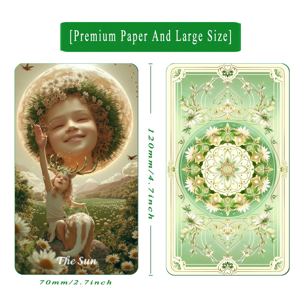 Close-up of bud-inspired imagery on the Sishui Spring Sprout cards for fresh interpretations.