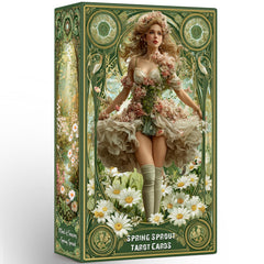 Sishui Spring Sprout deck with gilded edges for an elegant, collectible reading experience.