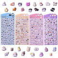 Sisiper four-sheet mini puffy stickers set for journaling and crafts, removable and repositionable.