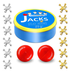 Sisland Metal Jacks with gold and silver finishes for durable, nostalgic play.