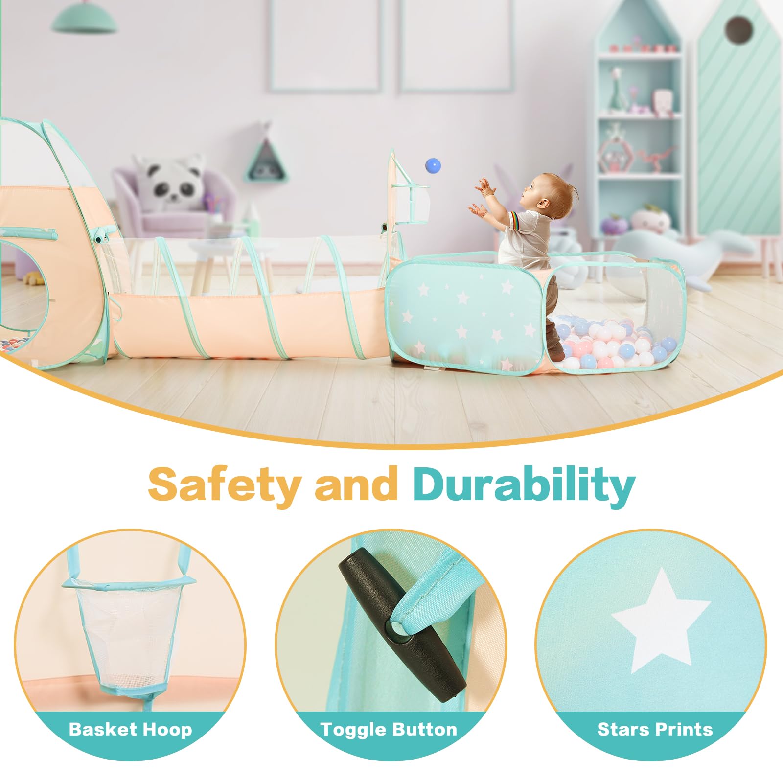 SISTICKER pop-up tent folds easily for travel and parties.