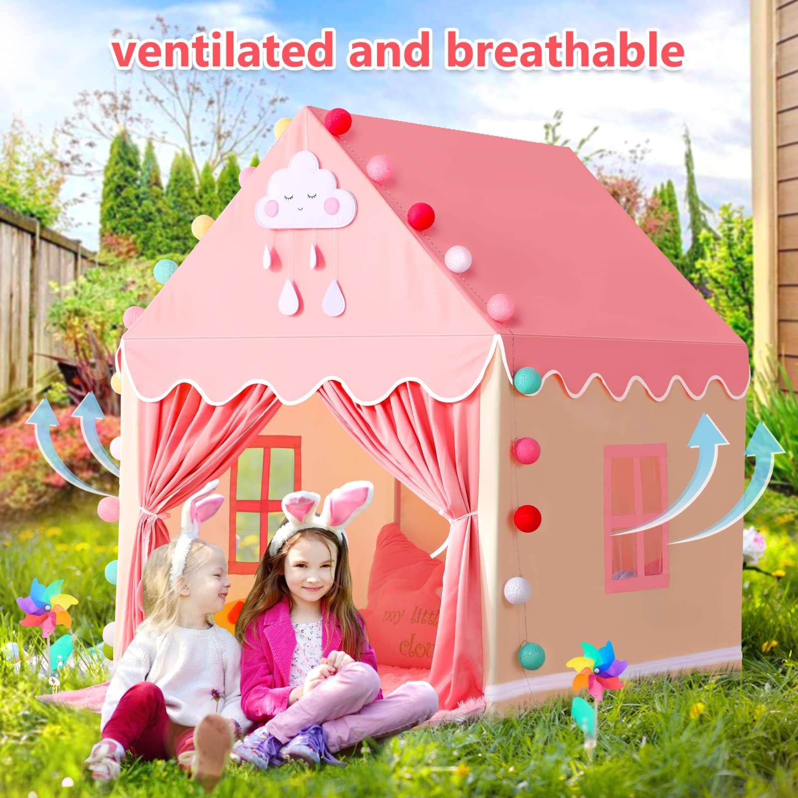 SISTICKER tent with four-kid capacity supports group play