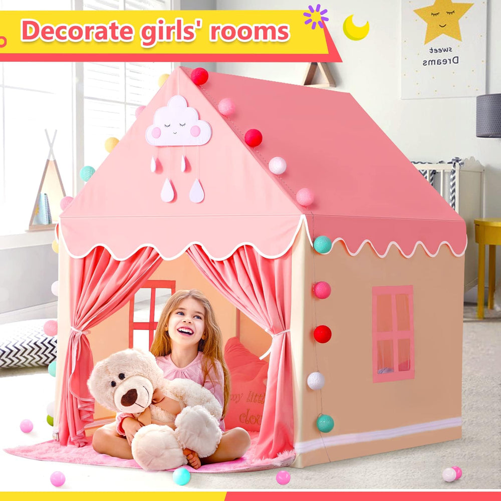 SISTICKER girls' toy tent makes a great gift for young princesses