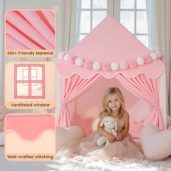 SISTICKER pink tent with easy setup for quick playtime.