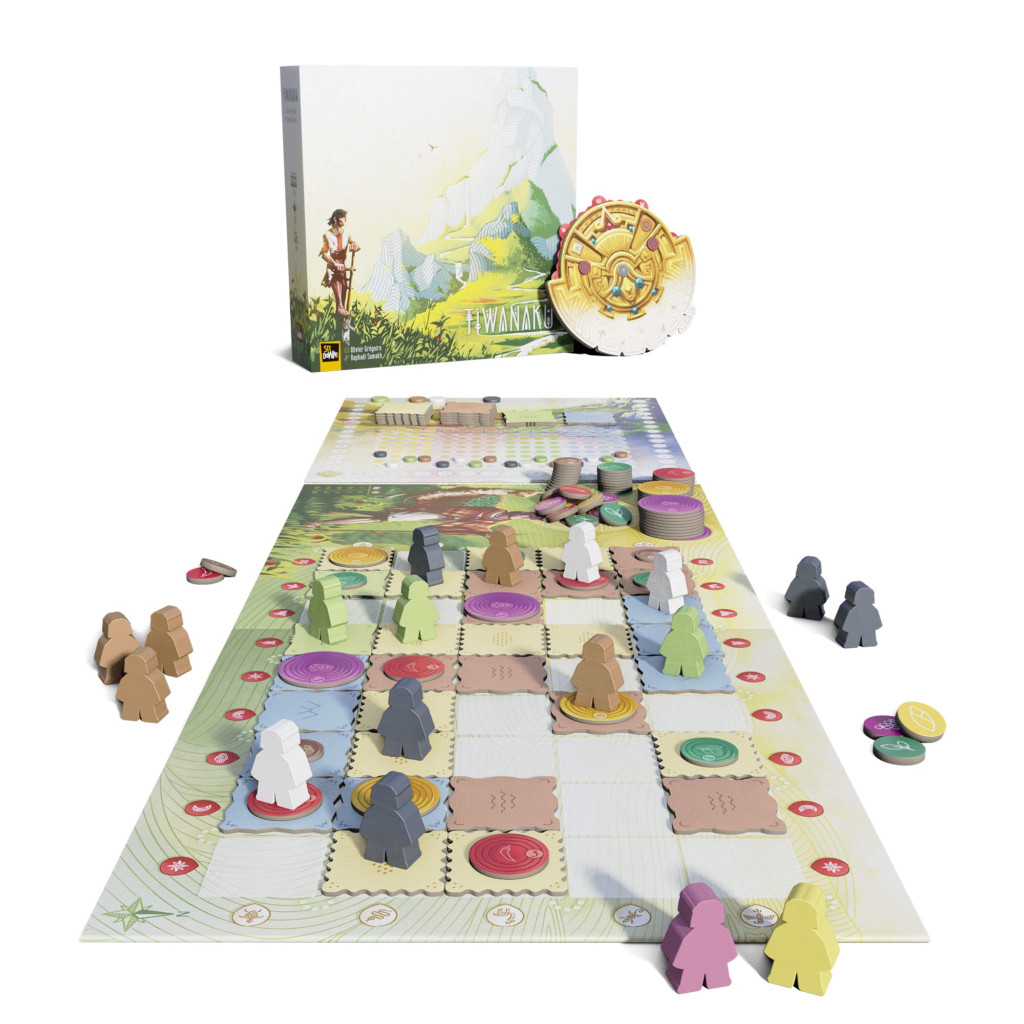 Sit Down! Tiwanaku game modes – competitive, cooperative, and solo sessions.