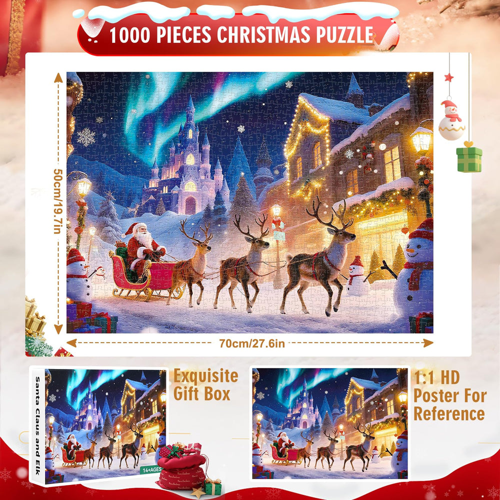 Sitanflex aurora borealis night scene puzzle showing vivid lights