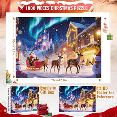 Sitanflex aurora borealis night scene puzzle showing vivid lights