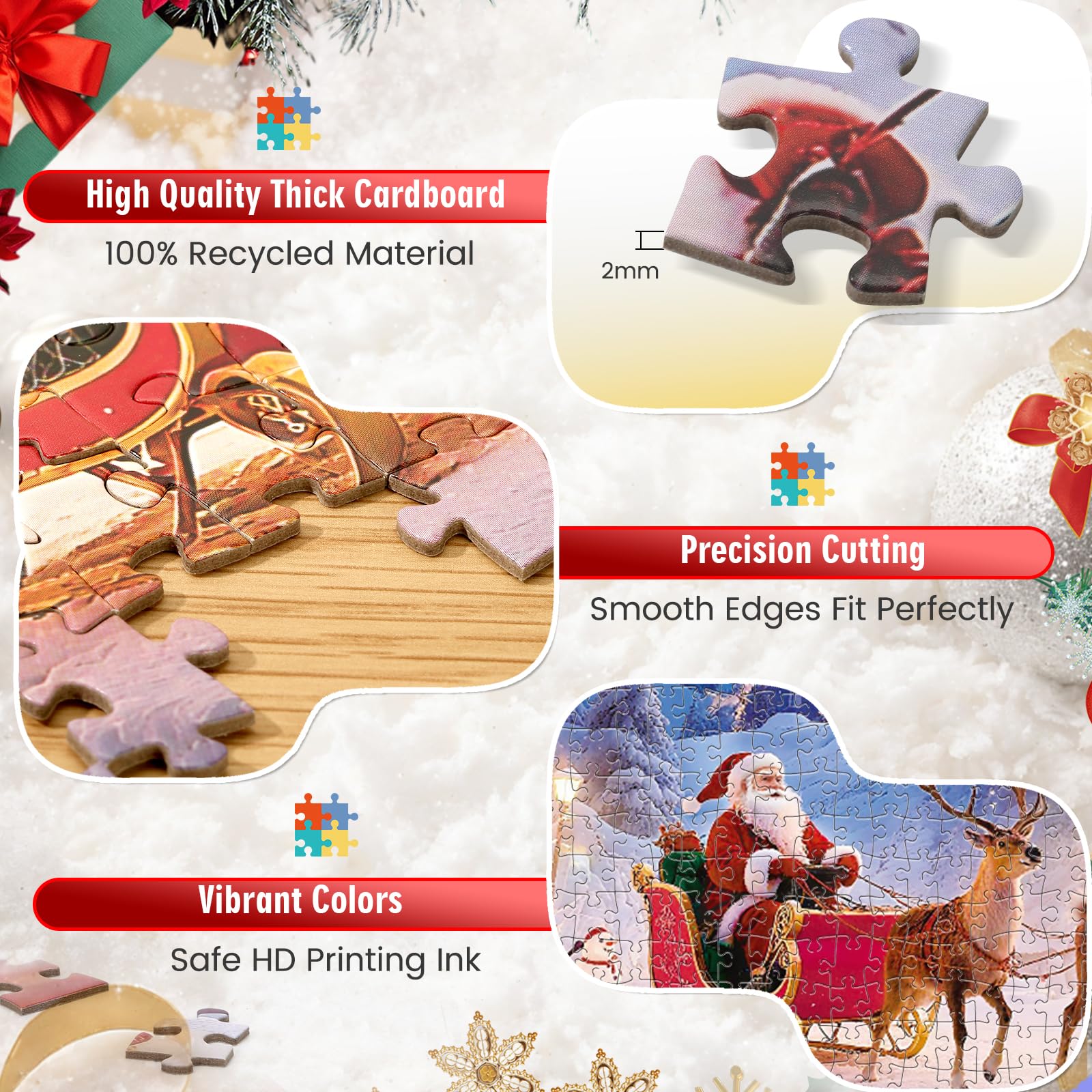 Sitanflex recycled cardboard puzzle material showing quality construction