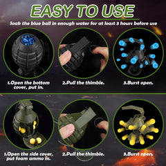 SitertCF Tactical Toy-Grenade pin and back cover demonstrates simple setup.