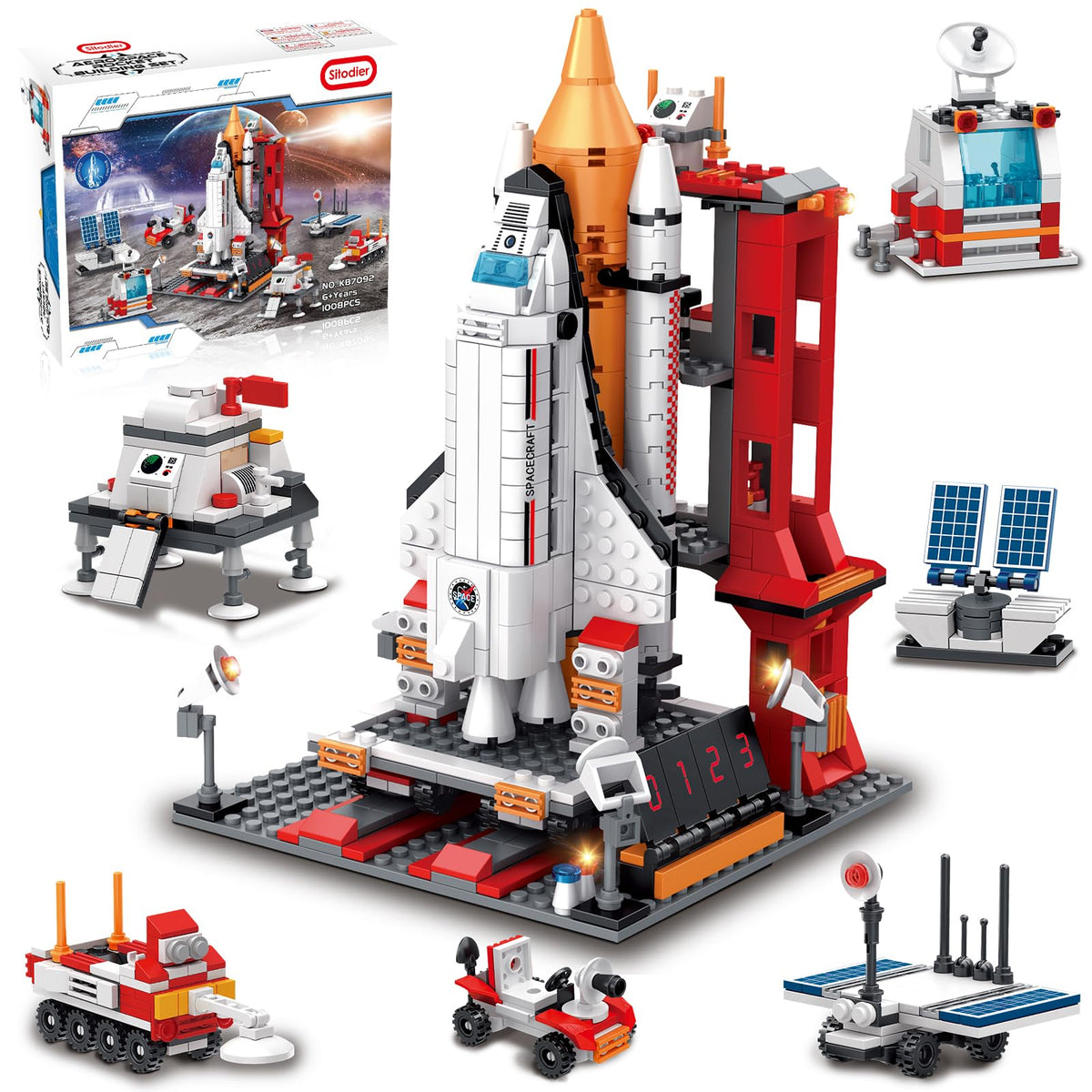 Sitodier space exploration shuttle big model under construction, emphasizing scale and detail