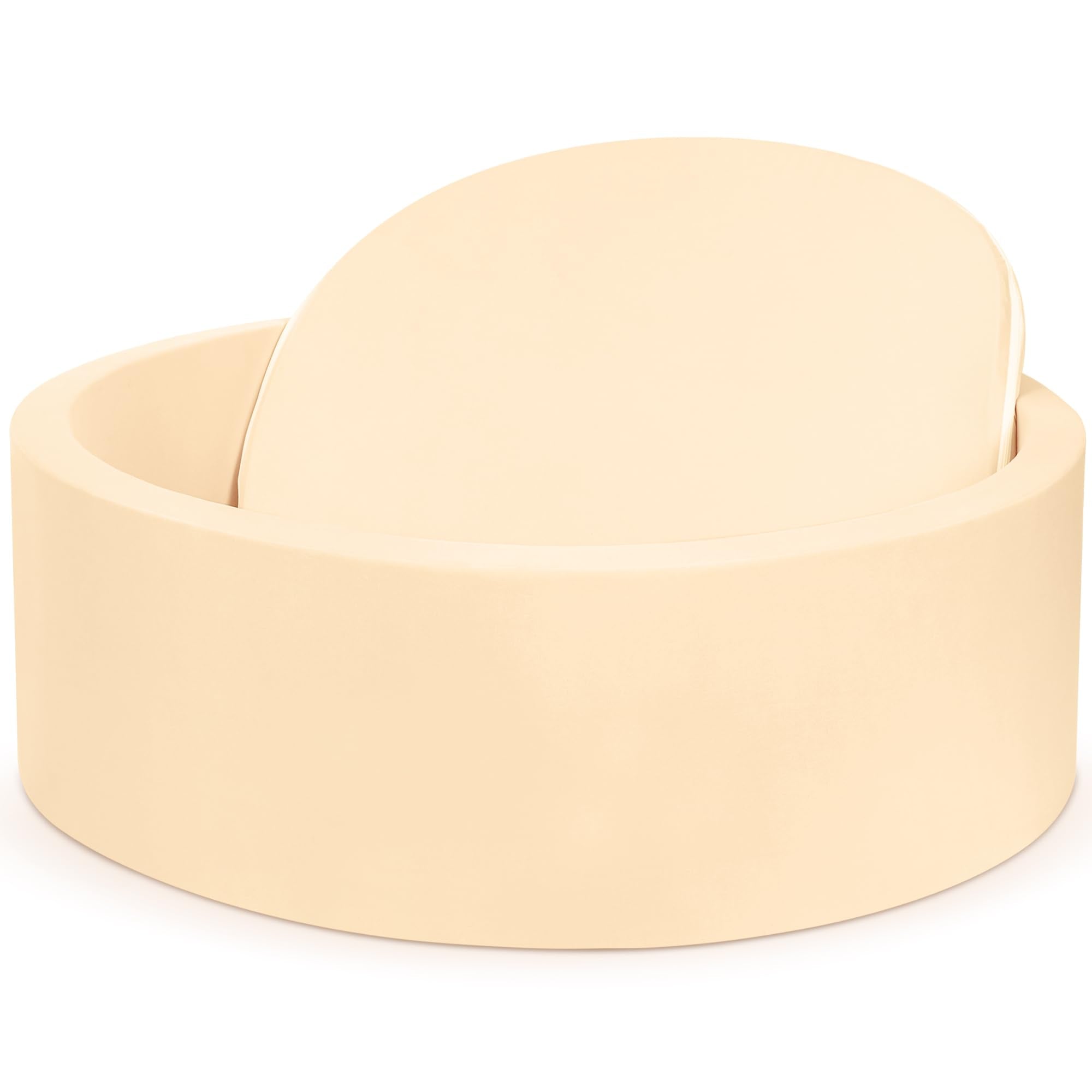 SIUUHOVS ball pit mocha front view invites safe toddler play
