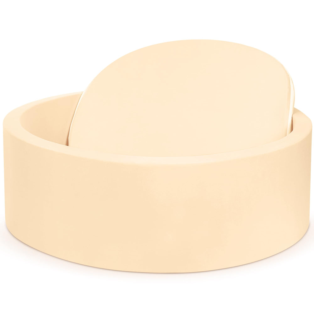 SIUUHOVS ball pit mocha front view invites safe toddler play