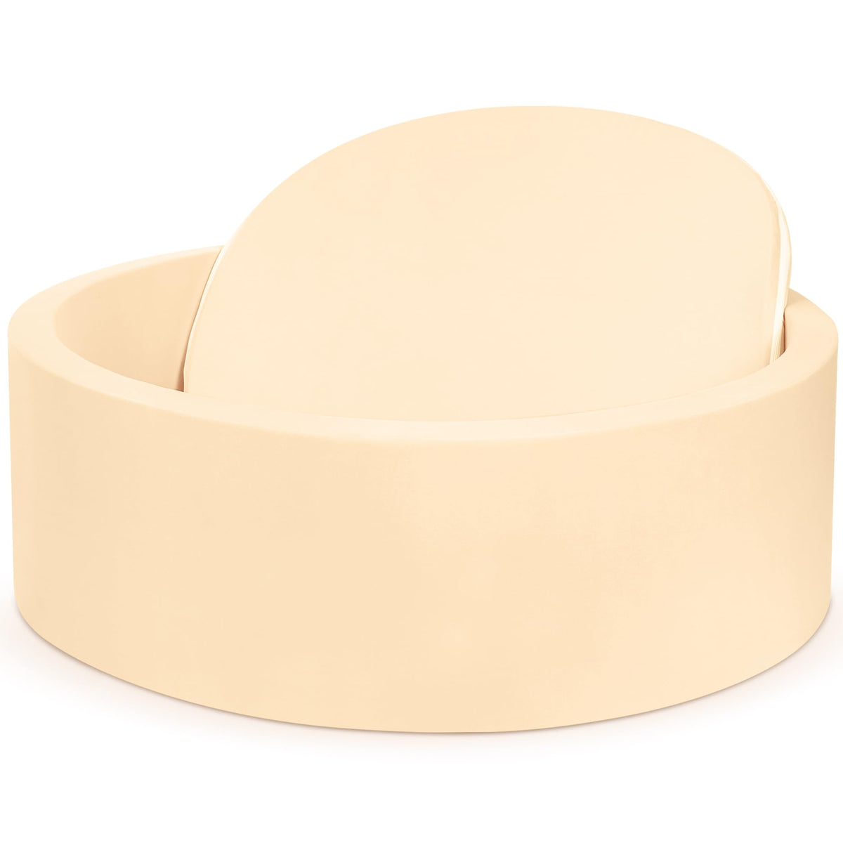 SIUUHOVS ball pit mocha front view invites safe toddler play