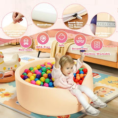 SIUUHOVS ball pit mocha memory foam core provides gentle support