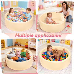 SIUUHOVS ball pit mocha waterproof zipper enables easy cleaning