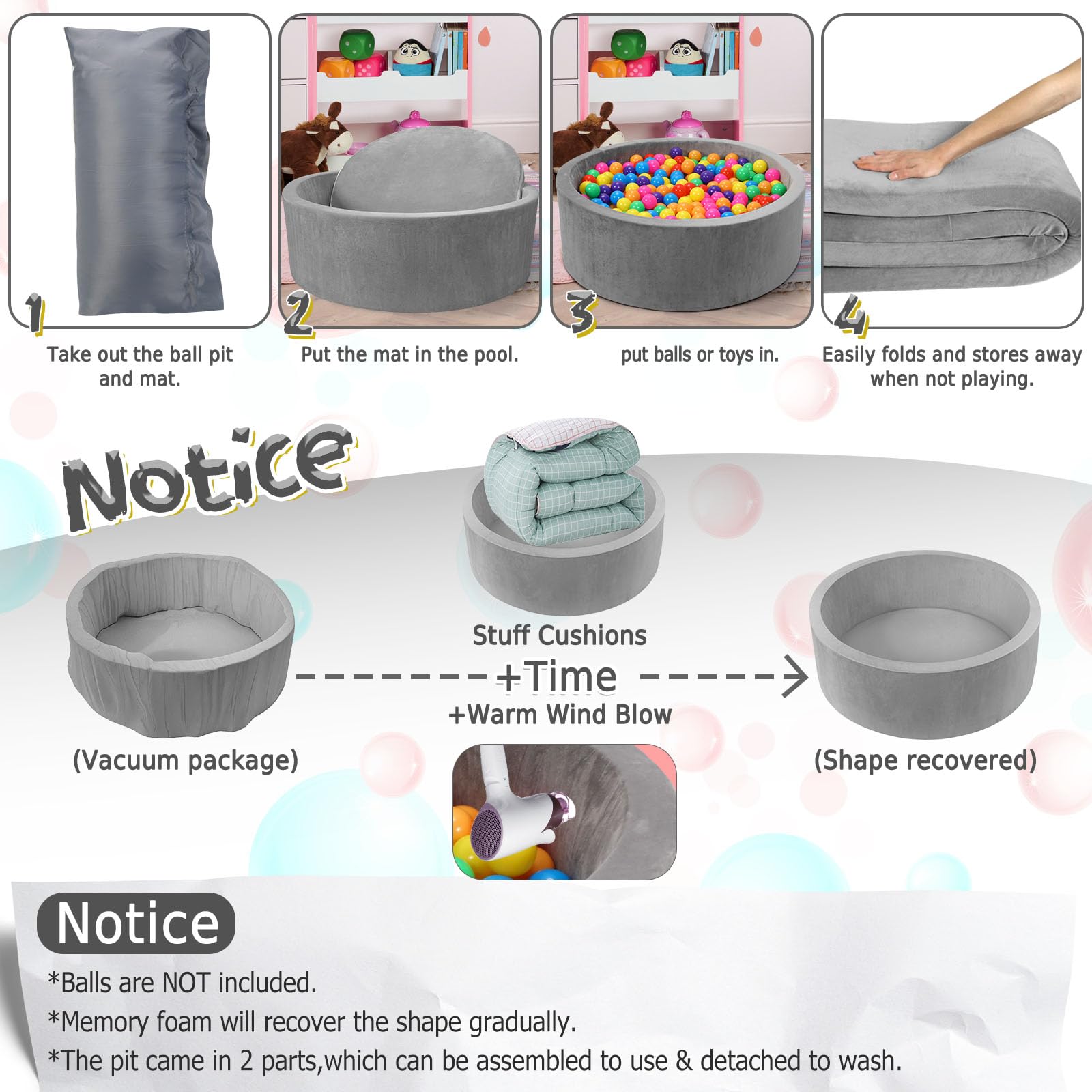 SIUUHOVS removable cover and zipper enable easy cleaning
