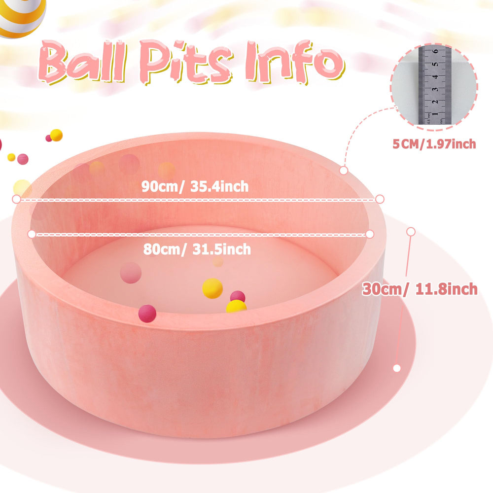 SIUUHOVS baby ball pit shows memory foam padding for soft, safe play.