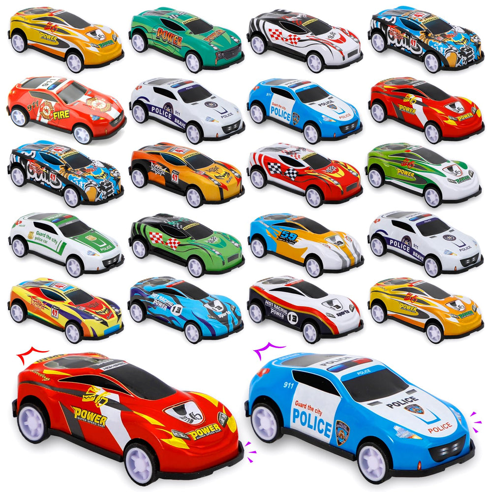 Siwarm pull-back cars 28-pcs set with bright colors for classroom rewards