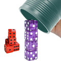 Six Senses Media dice stacking cup green for portable party games and skill practice.