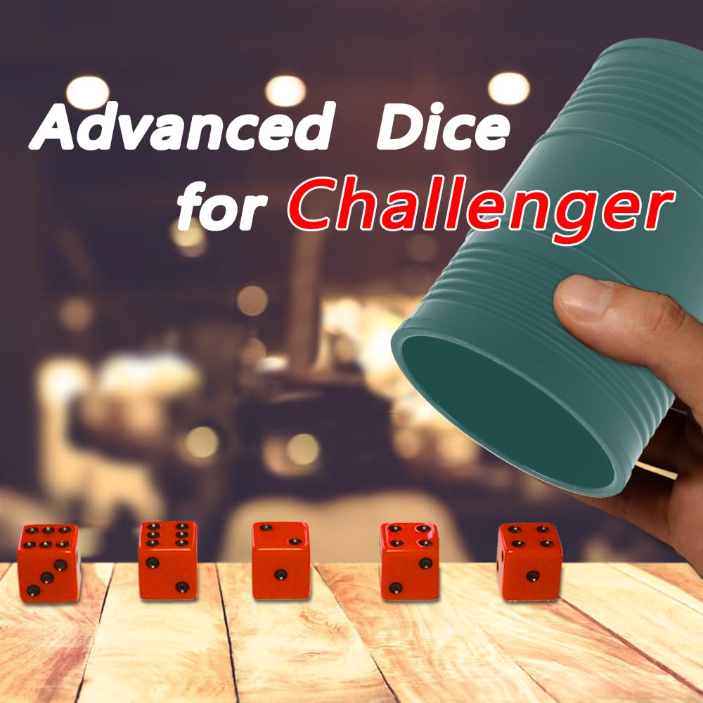 Six Senses Media 18mm red dice offering varied challenge in stacking sessions.
