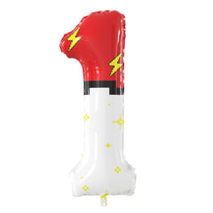 Sixoneaien 40-inch red-white number balloon centerpiece for kids' party