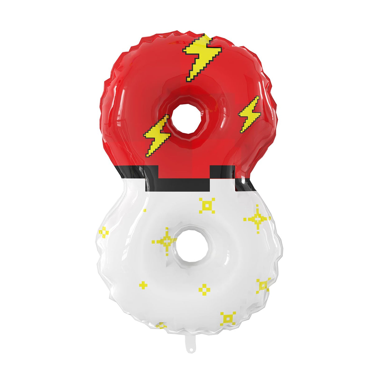 SIXONEAIEN giant number 8 balloon in red and white for a bold birthday centerpiece
