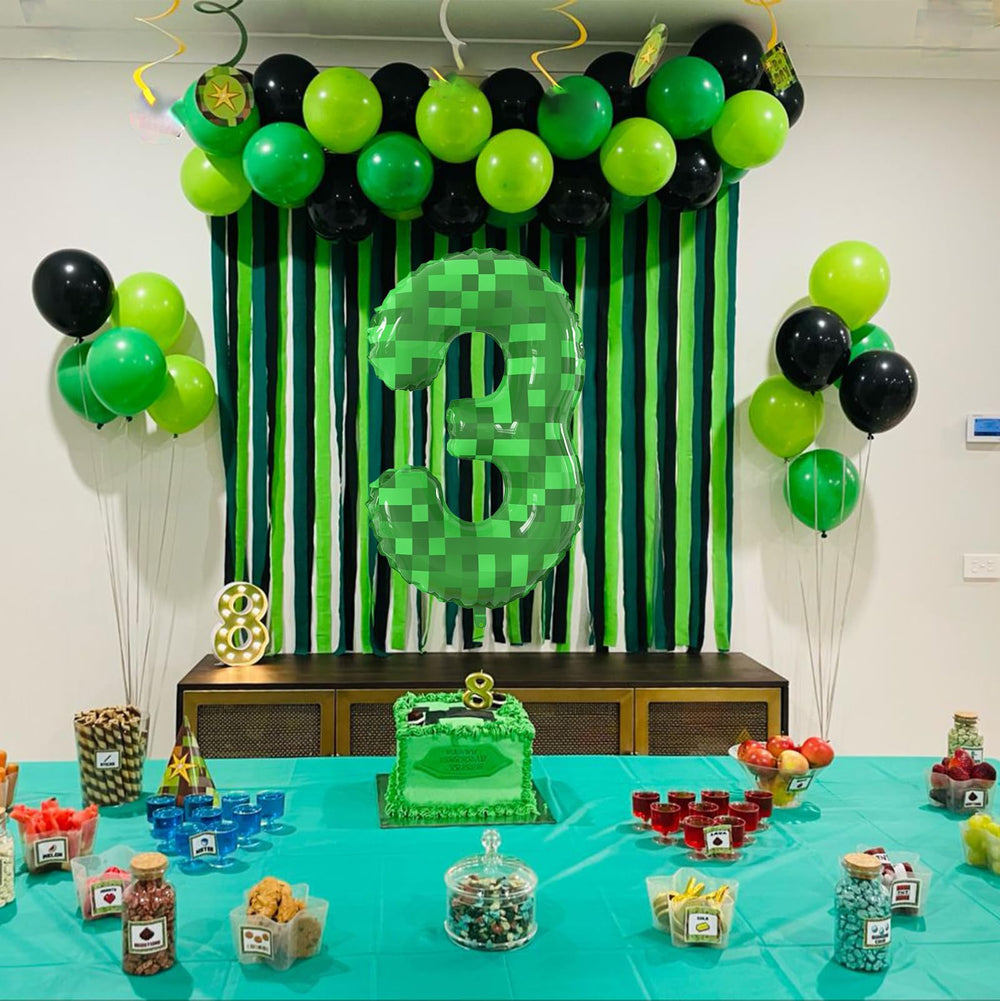 sixoneaien pixel miner number balloon 2 designed for helium or air fill for floating or grounded decor