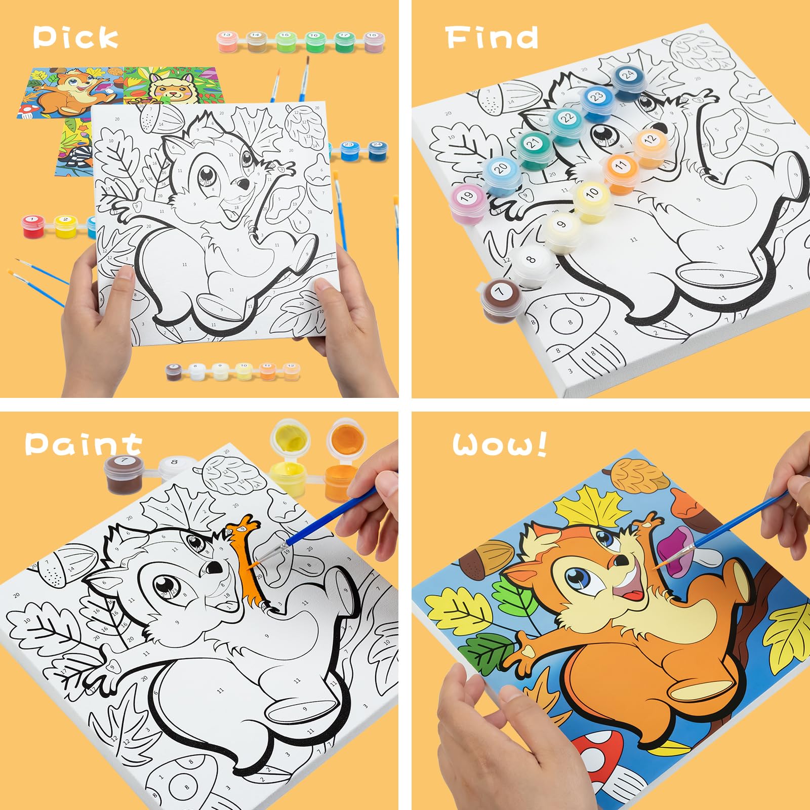 Sixth Space kid art session with paint-by-numbers fosters focus.