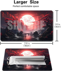 SIXTORE MTG playmat back shows soft natural rubber grip