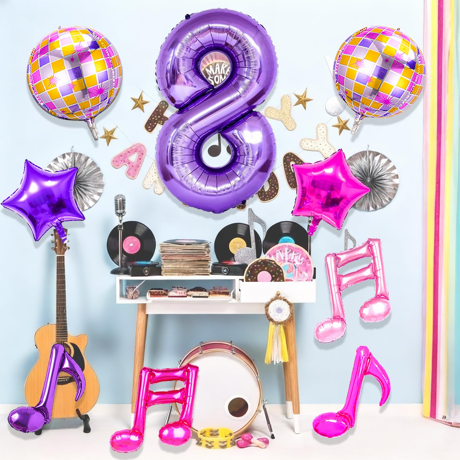 Siznkore fuchsia single-note balloon for vibrant party accents